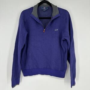 Vineyard Vines Knit Pullover Quarter Zip Long Sleeve Nautical Preppy Sweater Med